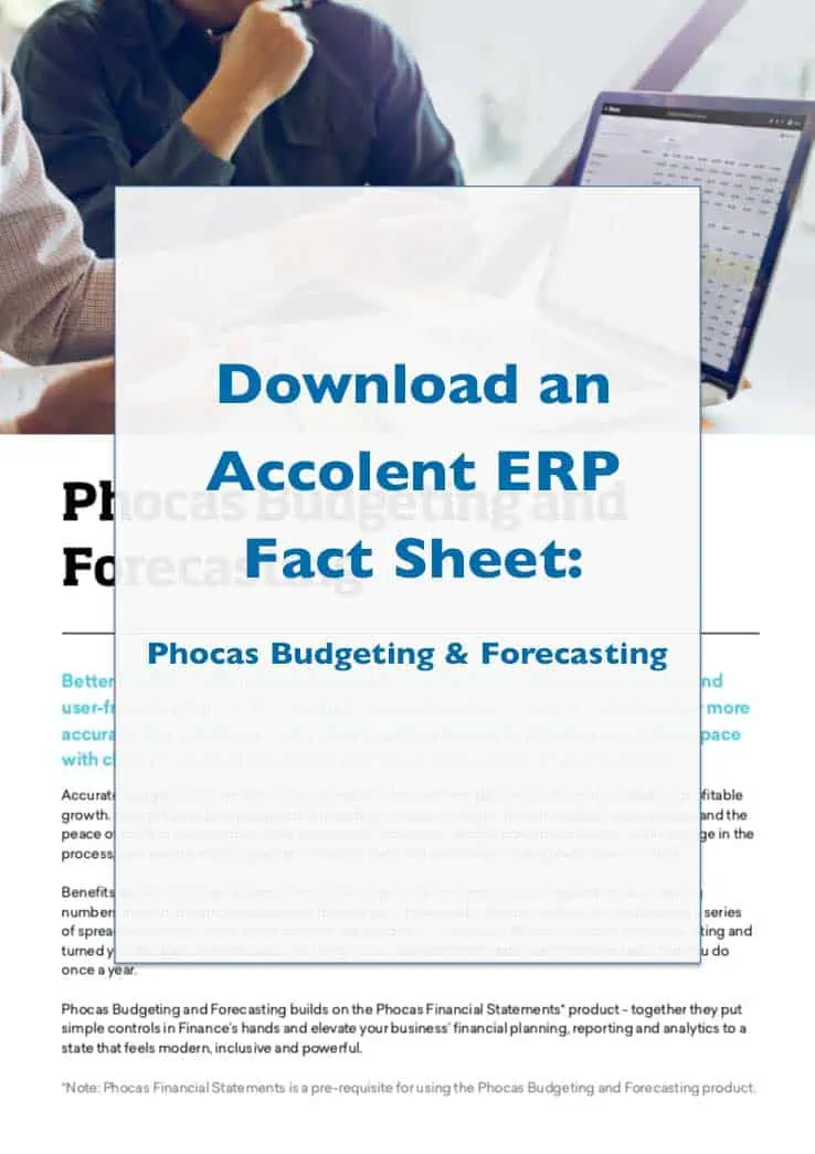 Fact Sheet: Phocas Budgeting and Forecasting